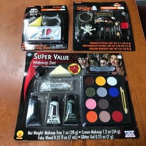 Halloween Makeup Sets/Kits New 3 sets